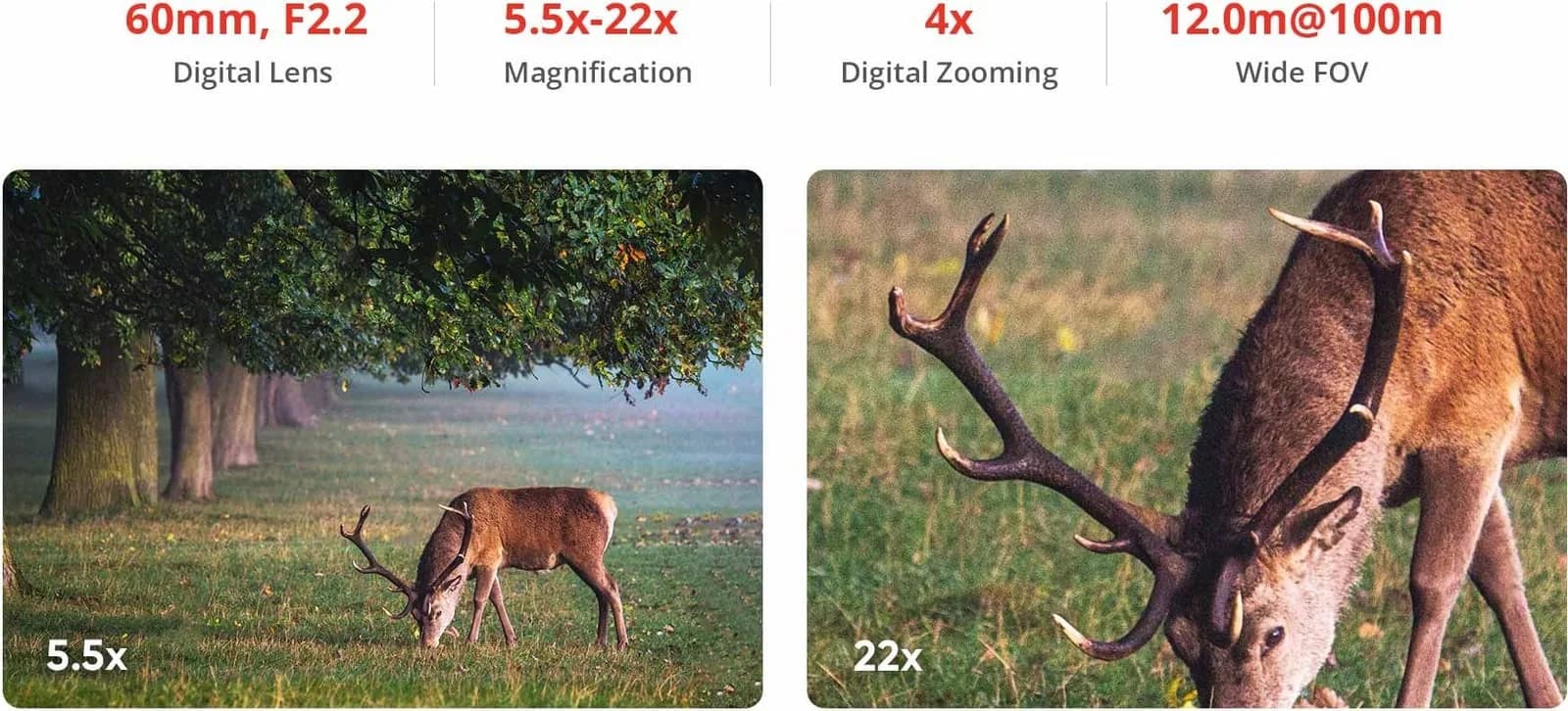 HABROK 4K 5.5-22X60 Digital Lens